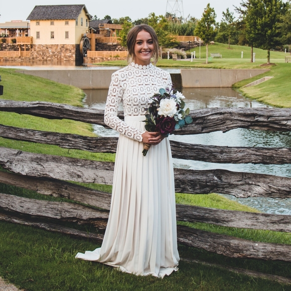 self portrait crochet maxi dress